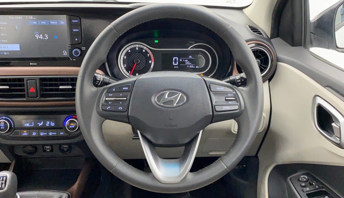 2020 Hyundai AURA SX (O) MT, Petrol, Manual, 4,367 km, Steering Wheel Close Up