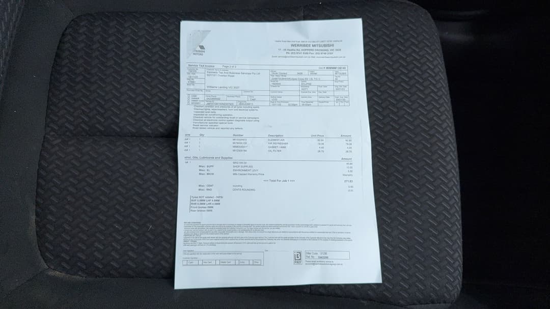 2022 Mitsubishi Eclipse Cross Es (2WD), Automatic, 44961 km, Service History