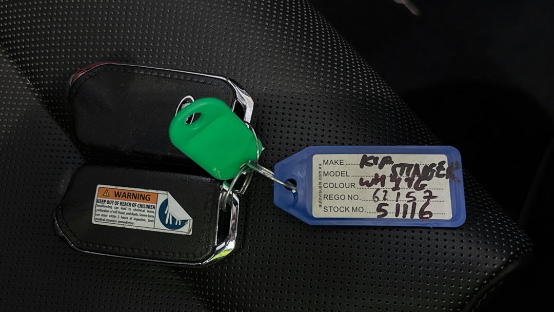 2019 Kia Stinger Gt (black Leather), Automatic, 141621 km, Key Close-up