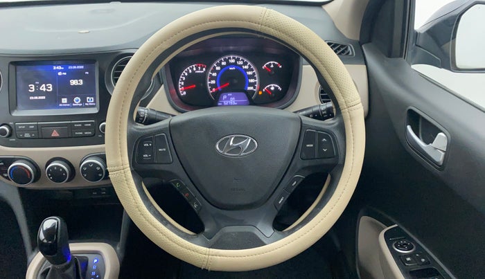 2017 Hyundai Grand i10 SPORTZ (O) 1.2 AT VTVT, Petrol, Automatic, 52,861 km, Steering Wheel Close Up