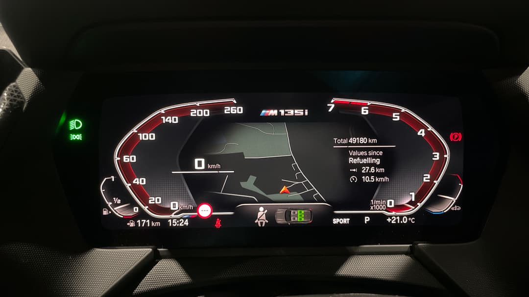 2021 BMW 1 M135i xDrive, Automatic, 49180 km, Odometer View