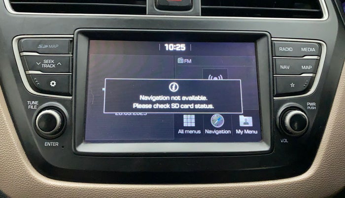 2020 Hyundai Elite i20 SPORTZ PLUS 1.2, CNG, Manual, 74,892 km, Infotainment system - GPS Card not working/missing