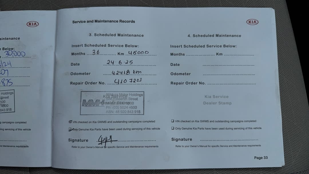 2019 Kia Carnival S, Automatic, 45561 km, Service History