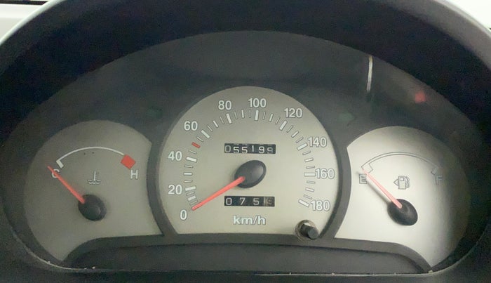 2010 Hyundai Santro Xing GLS, Petrol, Manual, 55,293 km, Odometer Image