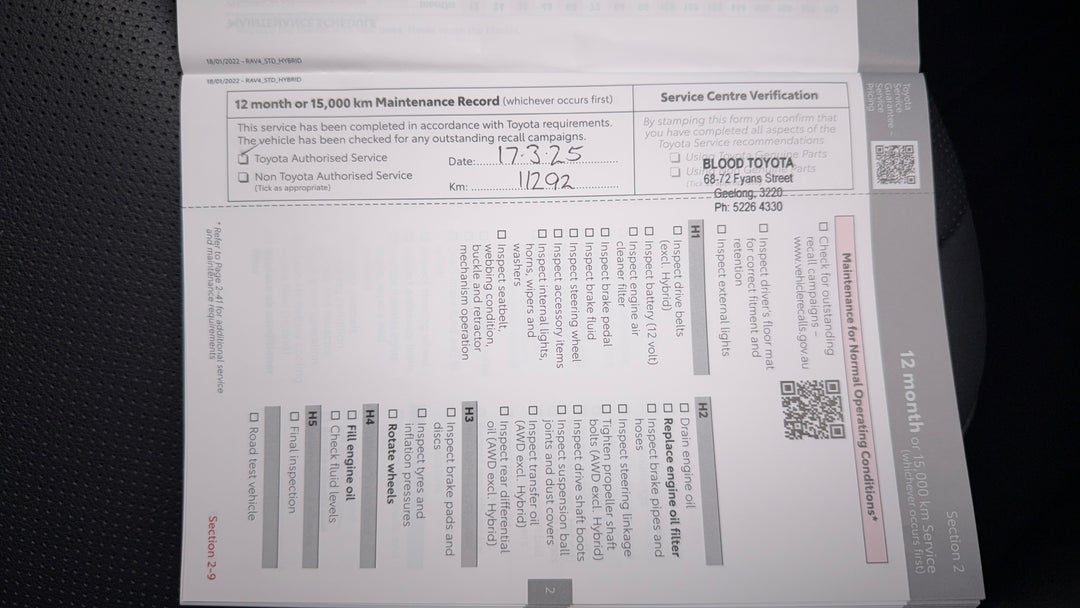 2024 Toyota RAV4 Cruiser (2WD), Automatic, 22963 km, Service History