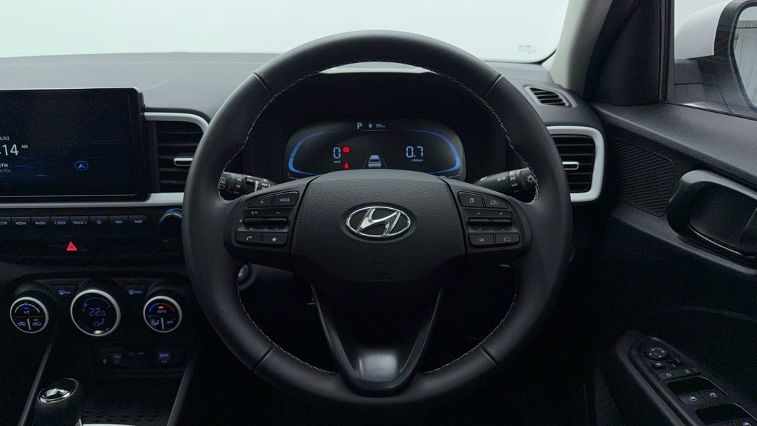 2023 Hyundai Venue Elite (black) Sunroof, Automatic, 15756 km, Steering Wheel Close-up