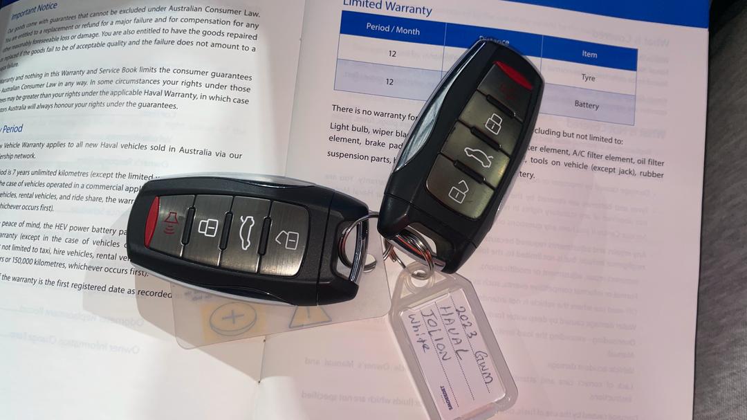2023 GWM Haval Jolion Ultra Hybrid, Automatic, 44873 km, Key Close-up
