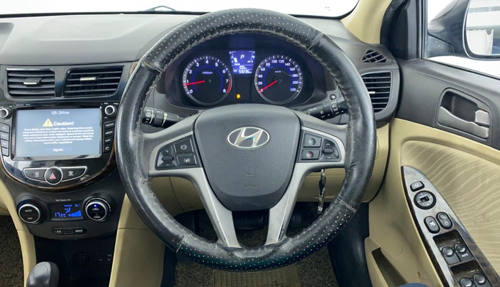 2016 Hyundai Verna FLUIDIC 1.6 VTVT SX AT, Petrol, Automatic, 59,226 km, Steering Wheel Close Up
