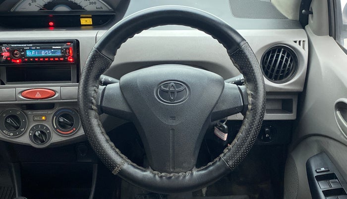 2011 Toyota Etios G, Petrol, Manual, 77,775 km, Steering Wheel Close Up