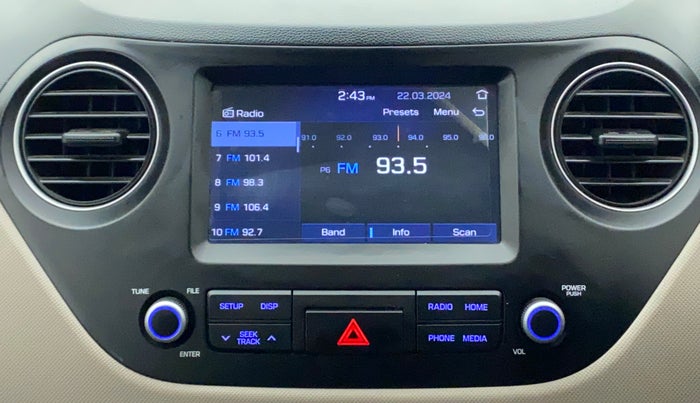 2019 Hyundai Grand i10 SPORTZ 1.2 KAPPA VTVT, Petrol, Manual, 30,324 km, Infotainment System
