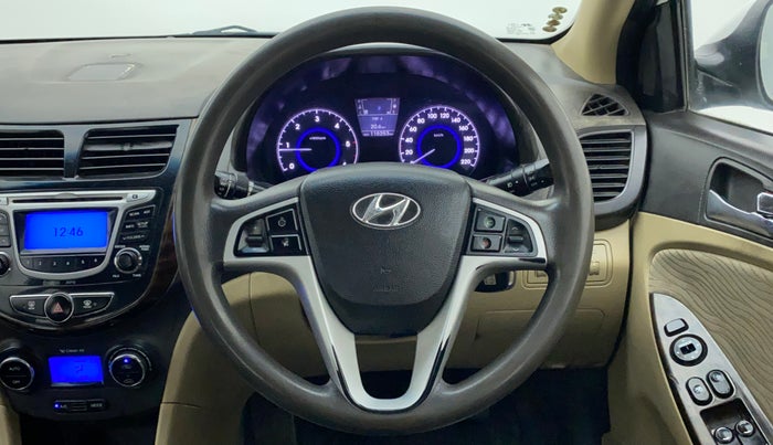2013 Hyundai Verna FLUIDIC 1.6 CRDI SX, Diesel, Manual, 1,15,113 km, Steering Wheel Close Up