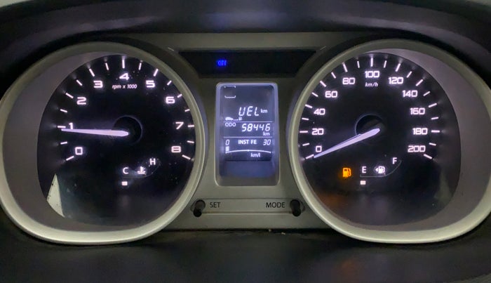 2016 Tata Tiago XZ PETROL, Petrol, Manual, 58,444 km, Odometer Image