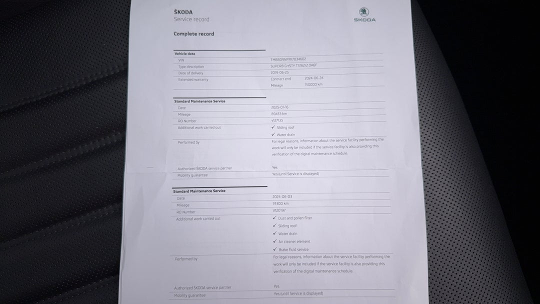 2018 SKODA Superb 162 Tsi, Automatic, 104075 km, Service History