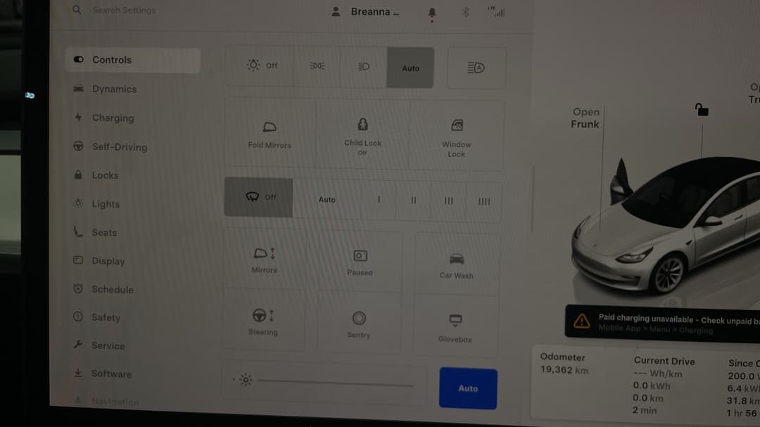 2022 Tesla Model 3 Long Range, Automatic, 19362 km, Utility Switches/Buttons