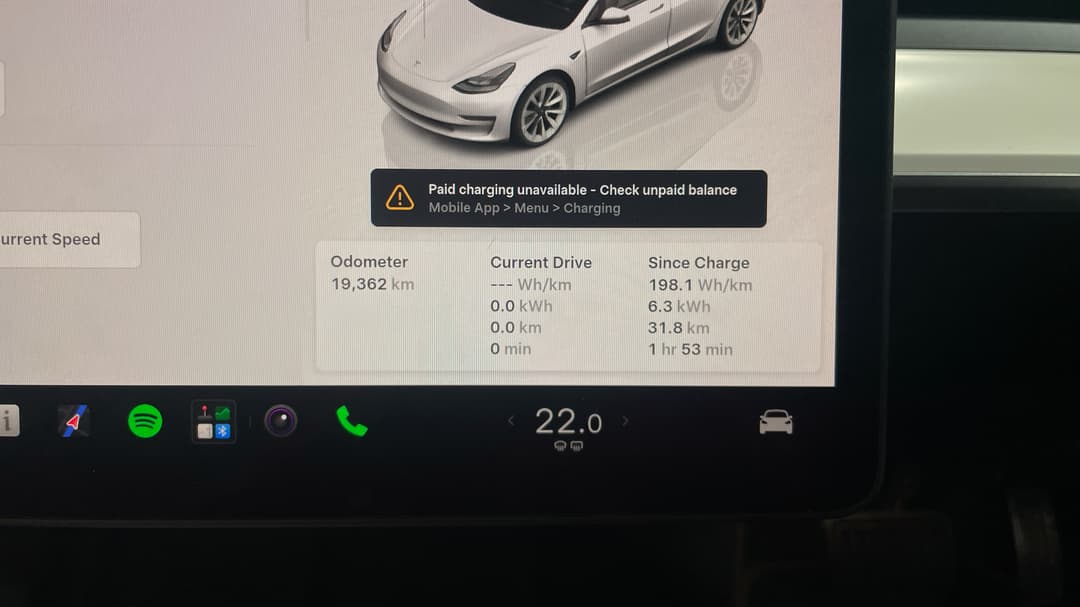 2022 Tesla Model 3 Long Range, Automatic, 19362 km, Odometer View