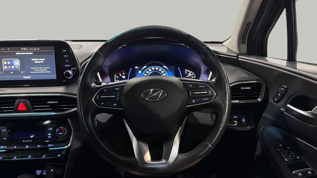 2020 Hyundai Santa Fe Highlander Crdi Blk-bge (AWD), Automatic, 99473 km, Steering Wheel Close-up