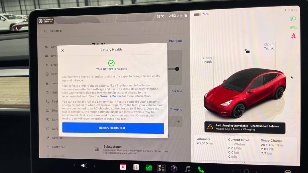 2023 Tesla Model Y Rear-wheel Drive, Automatic, 40310 km, Car Battery Health