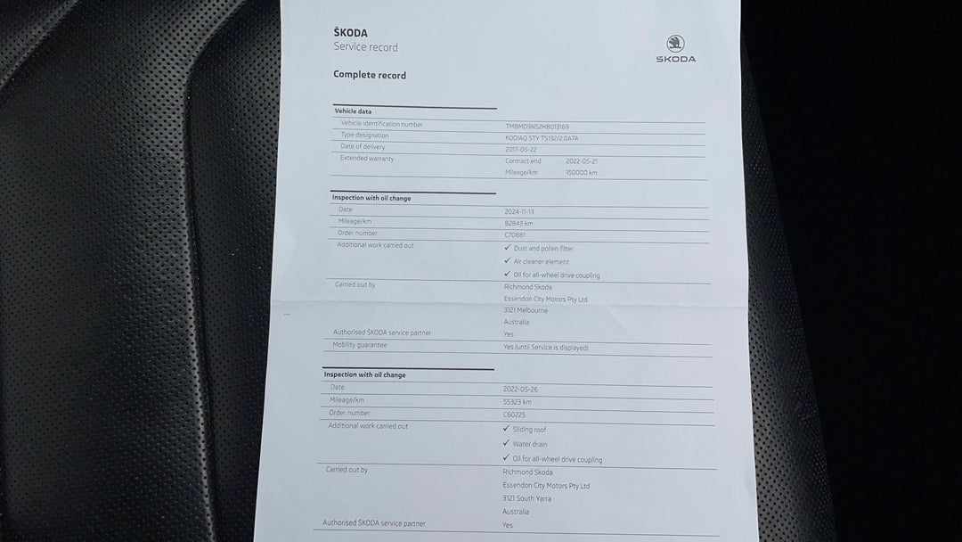 2017 SKODA Kodiaq 132 Tsi (4x4), Automatic, 85490 km, Service History