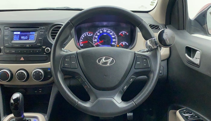 2015 Hyundai Grand i10 ASTA AT 1.2 KAPPA VTVT, Petrol, Automatic, 13,633 km, Steering Wheel Close Up