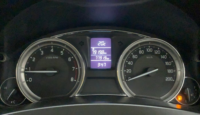 2017 Maruti Ciaz ALPHA 1.4 PETROL, Petrol, Manual, 77,919 km, Odometer Image