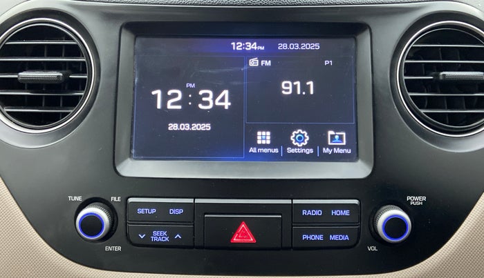 2017 Hyundai Grand i10 SPORTZ (O) AT 1.2 KAPPA VTVT, Petrol, Automatic, 72,376 km, Infotainment System