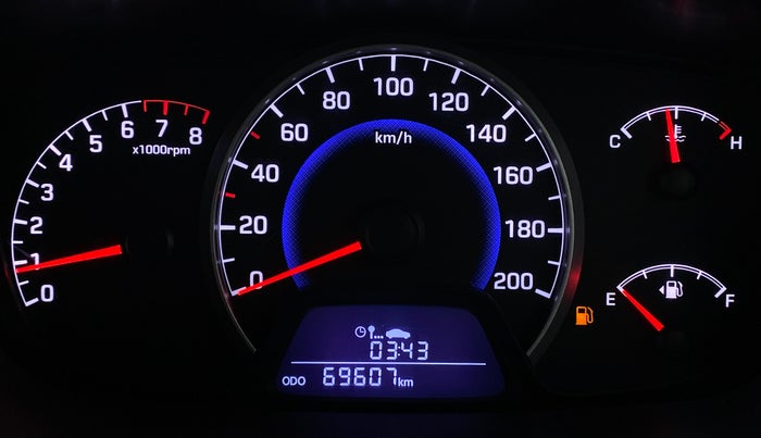 2016 Hyundai Grand i10 ASTA 1.2 VTVT, Petrol, Manual, 69,702 km, Odometer Image