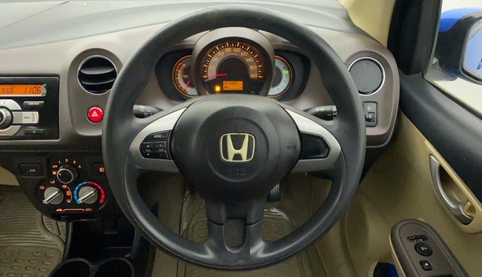 2012 Honda Brio V MT, Petrol, Manual, 23,980 km, Steering Wheel Close Up