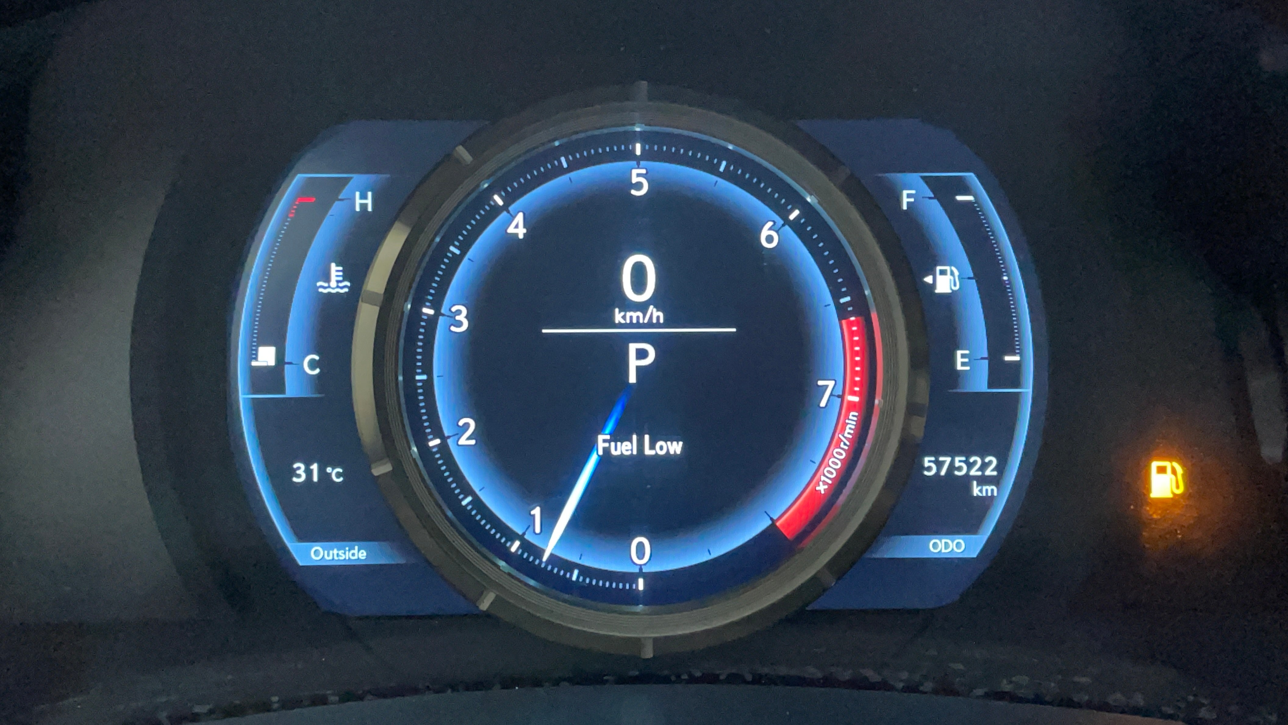 Lexus IS 350-Odometer View