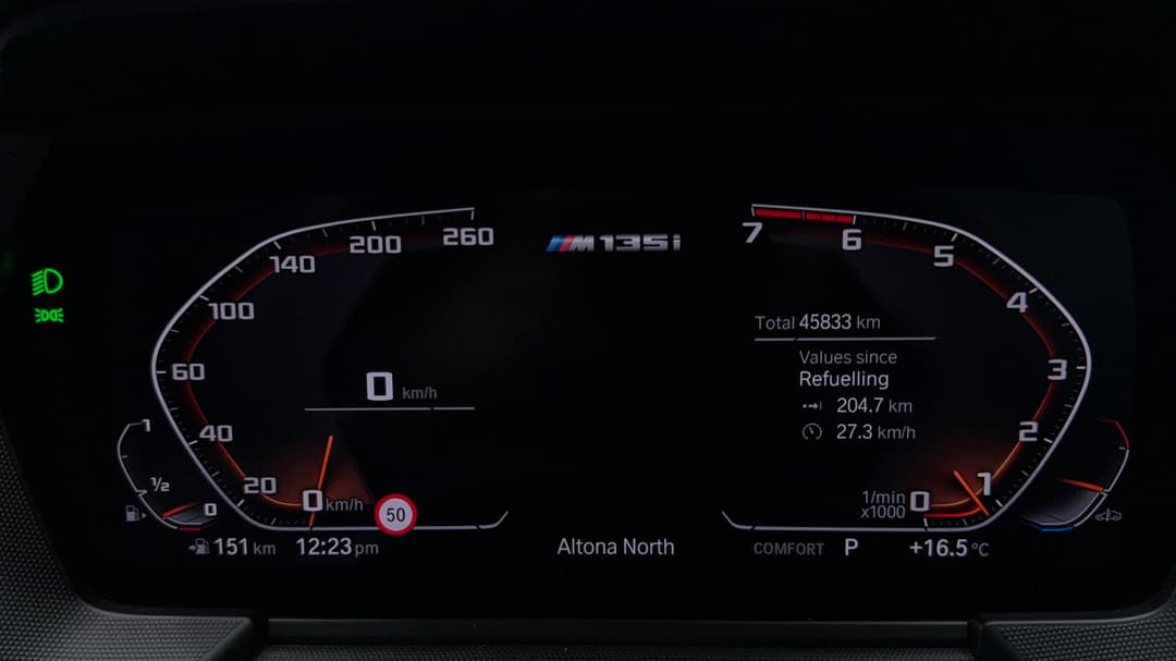 2022 BMW 1 M135i xDrive, Automatic, 45833 km, Odometer View