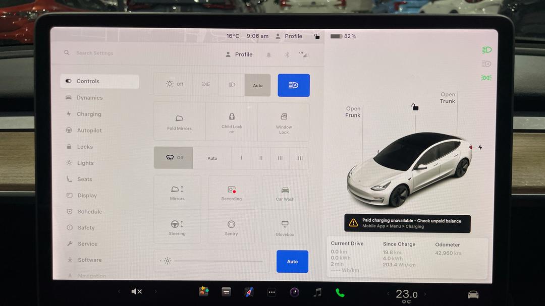 2021 Tesla Model 3 Standard Range Plus RWD, Automatic, 42960 km, Utility Switches/Buttons