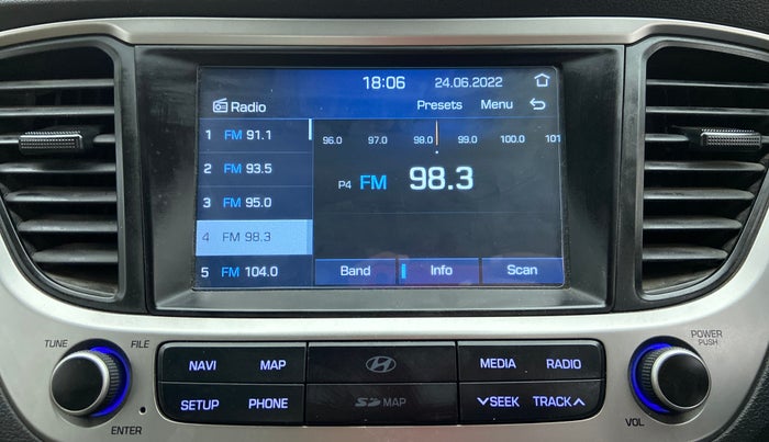 2019 Hyundai Verna 1.6 SX VTVT AT (O), Petrol, Automatic, 41,374 km, Infotainment System