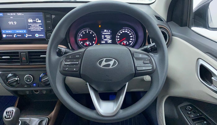2023 Hyundai AURA SX 1.2 CNG, CNG, Manual, 5,674 km, Steering Wheel Close Up