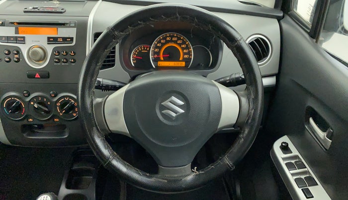 2011 Maruti Wagon R 1.0 VXI, Petrol, Manual, 60,953 km, Steering Wheel Close Up