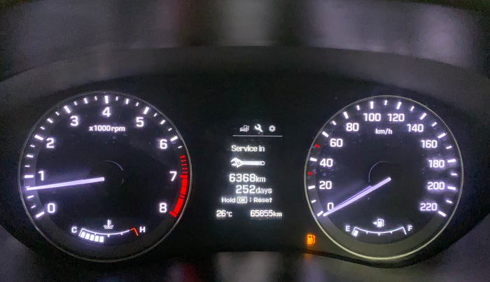 2016 Hyundai Elite i20 ASTA 1.2 (O), Petrol, Manual, 65,855 km, Odometer Image