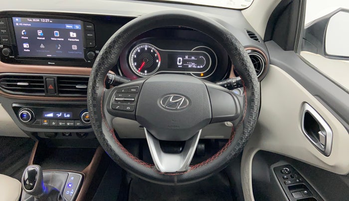 2021 Hyundai AURA SX PLUS 1.2 AMT, Petrol, Automatic, 38,710 km, Steering Wheel Close Up