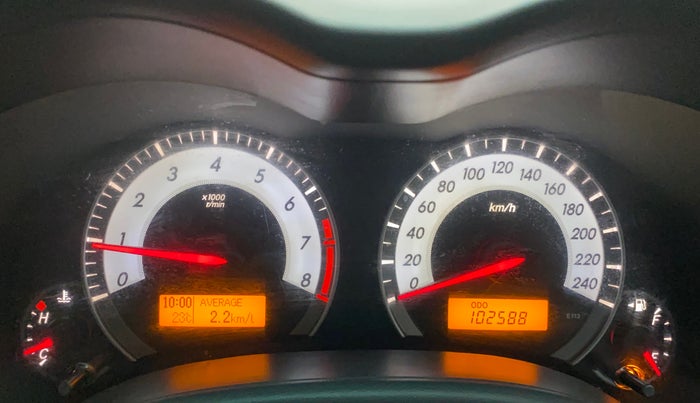 2011 Toyota Corolla Altis G PETROL, Petrol, Manual, 1,02,588 km, Odometer Image