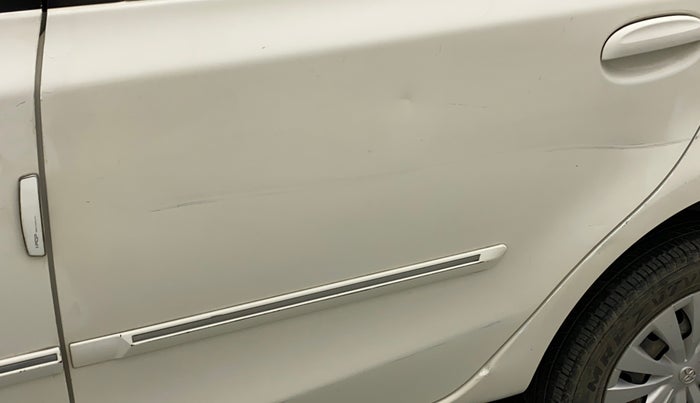 2012 Toyota Etios G, Petrol, Manual, 75,209 km, Rear left door - Minor scratches