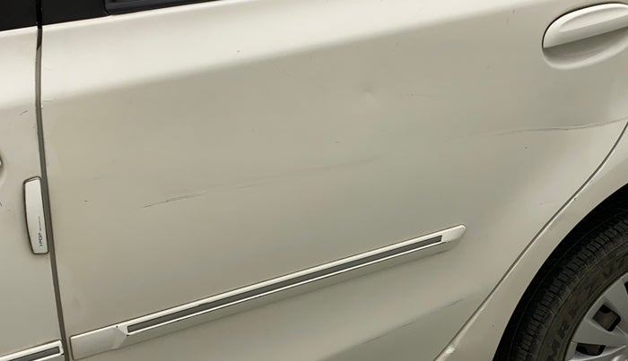 2012 Toyota Etios G, Petrol, Manual, 75,209 km, Rear left door - Slightly dented