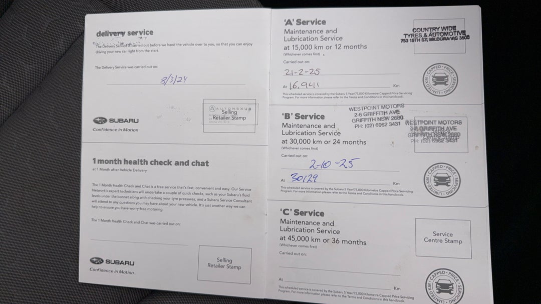 2024 Subaru Crosstrek AWD 2.0l, Automatic, 39116 km, Service History