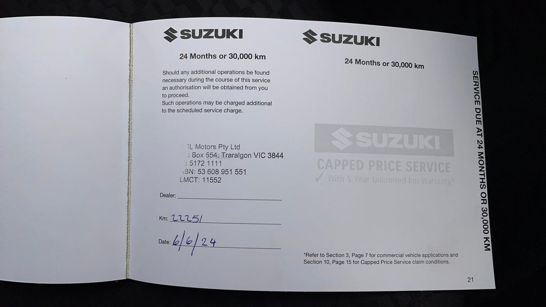 2021 Suzuki Jimny Glx (qld), Automatic, 32480 km, Service History