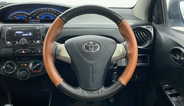 2015 Toyota Etios G, Petrol, Manual, 63,852 km, Steering Wheel Close Up