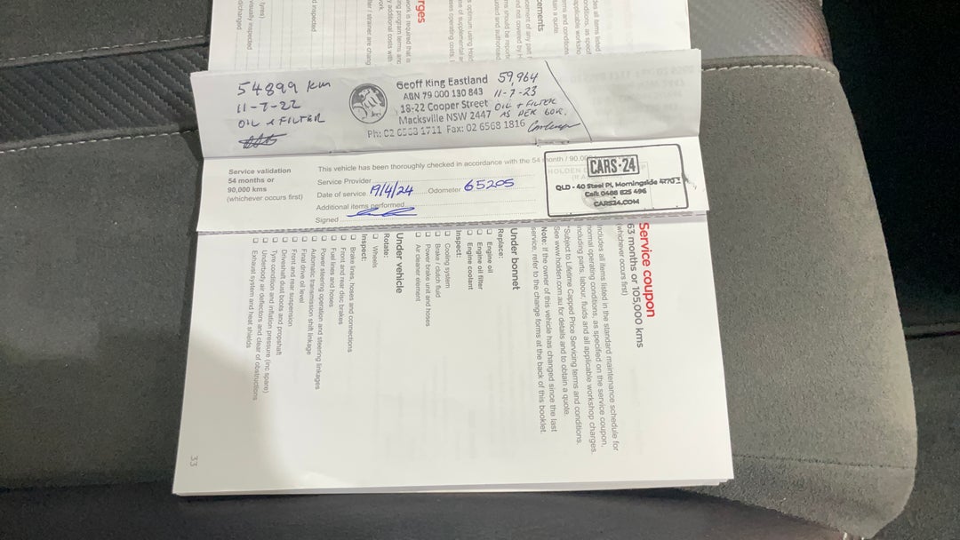 2017 Holden Commodore Sv6, Automatic, 65205 km, Service History