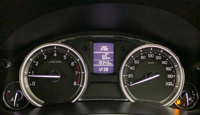 2014 Maruti Ciaz ZXI, Petrol, Manual, 70,337 km, Odometer Image