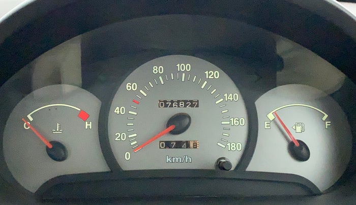 2011 Hyundai Santro Xing GL PLUS, Petrol, Manual, 76,827 km, Odometer Image