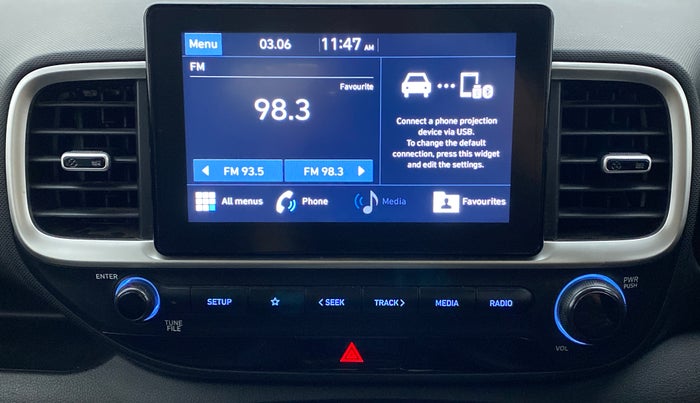 2019 Hyundai VENUE SX 1.0 TURBO, Petrol, Manual, 55,752 km, Infotainment System