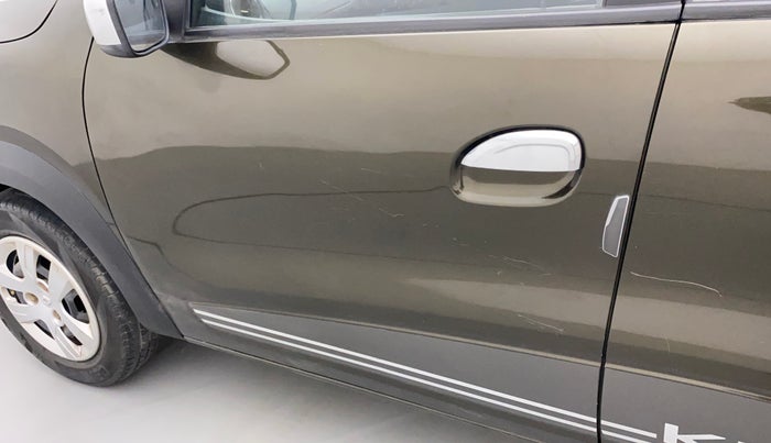 2019 Renault Kwid RXT 1.0 (O), Petrol, Manual, 50,524 km, Front passenger door - Upto 4 inch Scratches + Count of scratches 3-5 ( Metal not Visible)