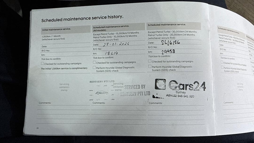 2025 Hyundai Venue Venue, Automatic, 29438 km, Service History