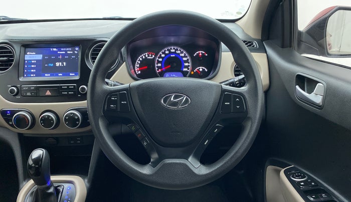 2017 Hyundai Grand i10 SPORTZ (O) 1.2 AT VTVT, Petrol, Automatic, 22,218 km, Steering Wheel Close Up
