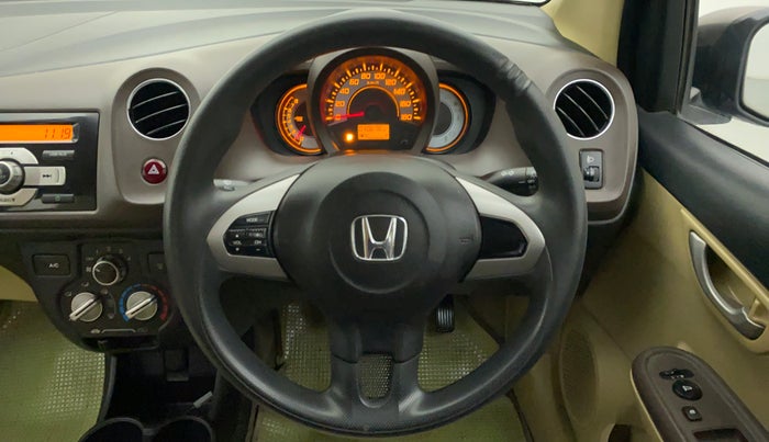 2013 Honda Brio V MT, Petrol, Manual, 30,738 km, Steering Wheel Close Up