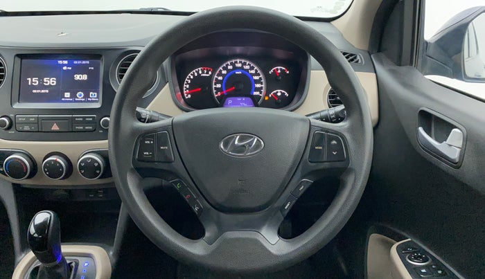 2017 Hyundai Grand i10 SPORTZ (O) AT 1.2 KAPPA VTVT, Petrol, Automatic, 47,792 km, Steering Wheel Close Up